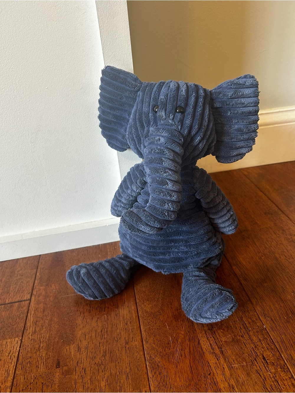 Jellycat Navy Corduroy Elephant Plush 16”